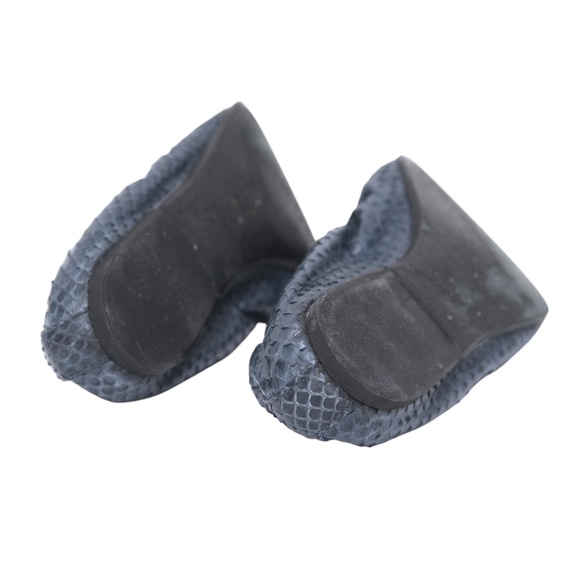 LANVIN Ballet Flats Blue Python Leather Stretch Slip On Flat Exotic Sz 37.5 - Picture 14 of 14